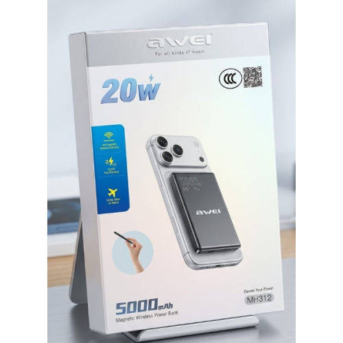 Awei 15W Magnetic 5000mAH Wireless Charging