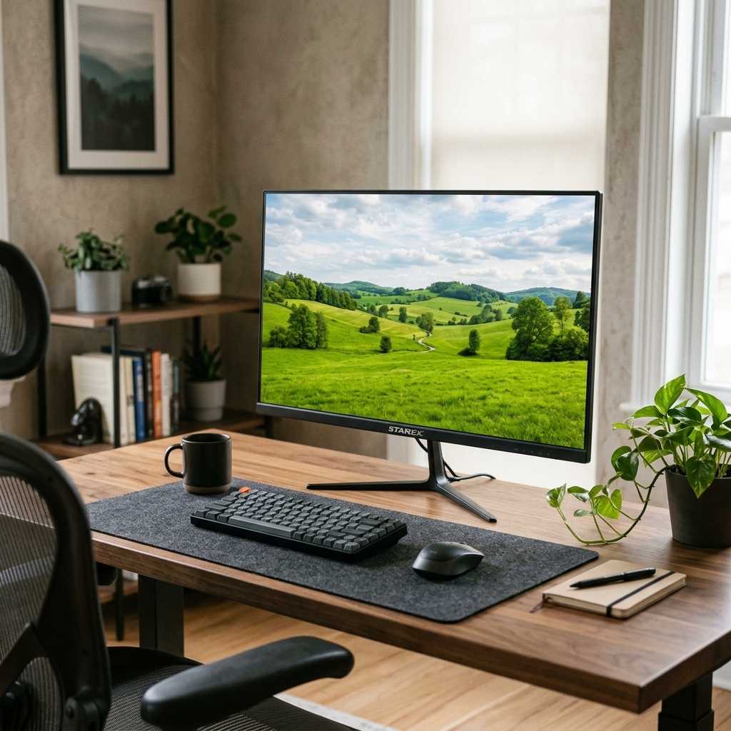 Starex HT22IPS100 Black Monitor Workspace